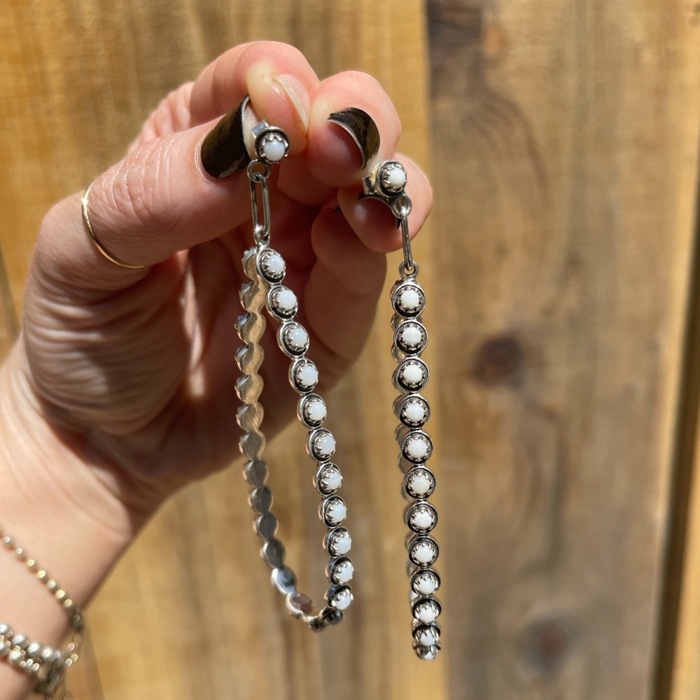 Goldie Lew White Betsy Teardrop Earrings